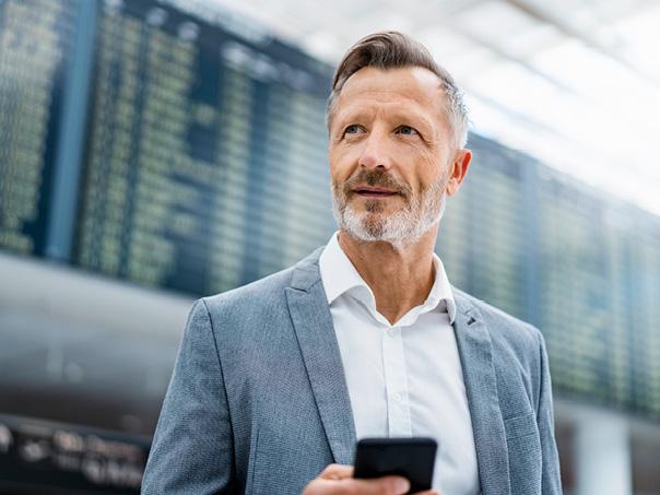 man at airport