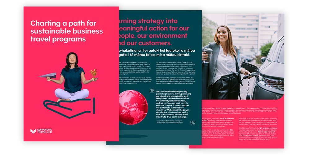 Supporting a path for sustainable business travel programs